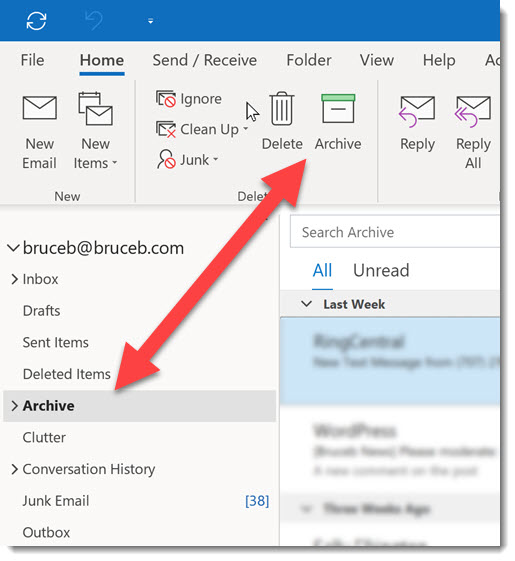 view trash in outlook for mac